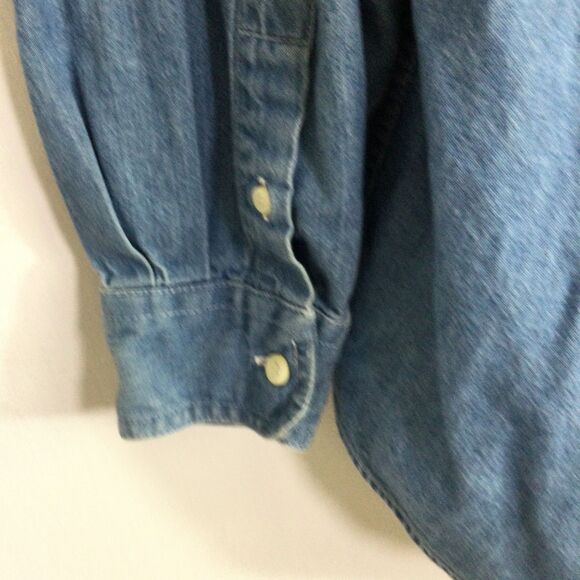 Camel Men's Joe Camel Tobacco Jazz Band Long Sleeve Shirt Blue Denim Size M - Picture 13 of 15